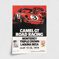 1974 Laguna Seca Camel GT Monterey Triple Crown Poster – 24 × 36