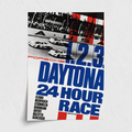 1968 Porsche 907 Daytona 24 Hour 1–2–3 Poster – 24 × 36